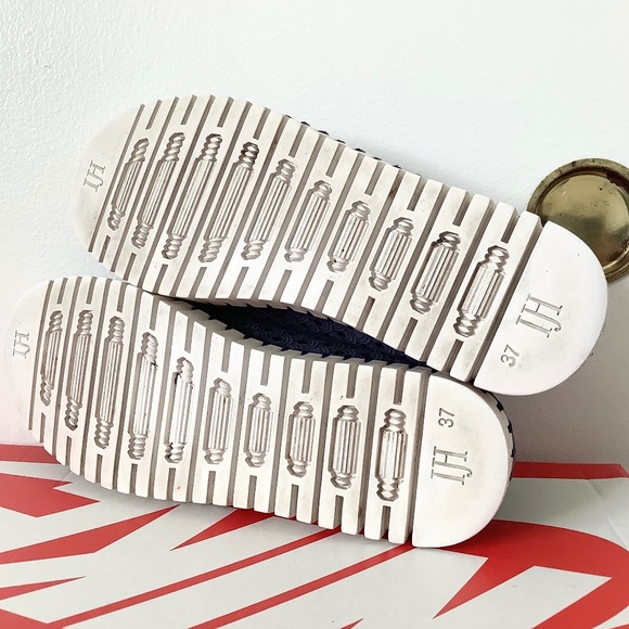 EU 37 Womens US 6.5-7 USED Ilse Jacobsen hornbaek tulip slip on shoes Navy Blue - Picture 6 of 9